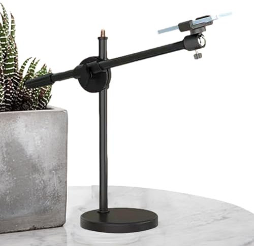 Supporto per telecamera sopraelevato - Supporto per treppiede con braccio articolato | Supporto per fotocamera sospeso per fotografia still life, streaming live, registrazione video, supporto regolabi