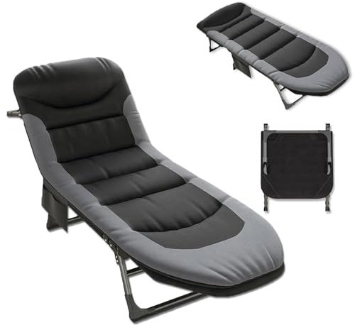 TerraVibe Camping Liegestuhl, Campingliege Faltbar Leicht, 6-Fach Verstellbar Liegestuhl, Sonnenliege Klappbar, Klappbare Gartenliege, Liege Klappbar für Outdoor Reisen Garten Balkon Büro (1)