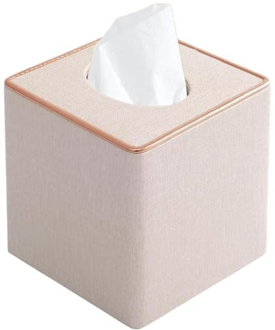 Rarapop Taschentuchbox aus Leinen, quadratisch - für Badezimmer, Home-Office und Kommode