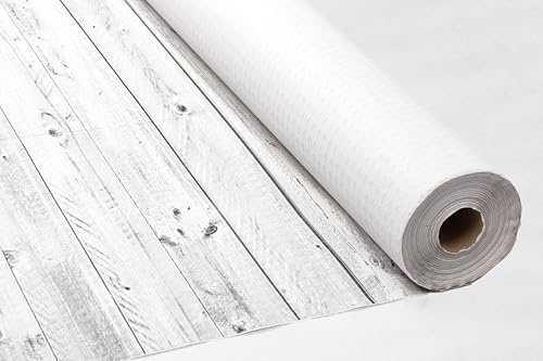 Hostelking Business Rollo Mantel de Papel Decorado 1,2x100 m | Gramaje 37 g/m² | Desechable, práctico y Decorativo | para hostelería, Celebraciones y Eventos Especiales | Decorado Madera