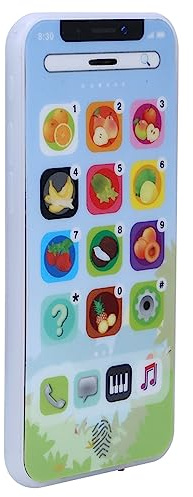 Giocattolo Simulato del Telefono Esecuzione Squisita Angoli Arrotondati Senza Sbavature Aspetto Colorato per la Formazione sullo Sviluppo del Bambino Tempo di Utilizzo di 3 Ore Tempo di (Blue)