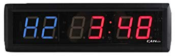GANXIN 1 inch 6 Digit LED Fitness Clock Custom 7 Segment LED Display for Tabata FGB Mode and Stopwatch Size:34.5 cm*10 cm*4 cm