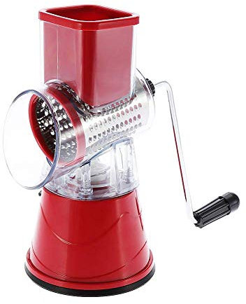 Rallador Manual De Tambor Giratorio Con 3 Cuchillas Giratorias De Acero Inoxidable, Rallador De Queso Y Verduras (Verde)