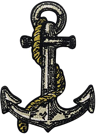 Finally Home Grauer Anker Patch zum Aufbügeln | Maritime Patches, Schiff & Boot Bügelflicken, Meer Bügelbild, Wasser Aufnäher