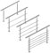 XMTECH Geländer Treppengeländer Handlauf Ø42mm aus Edelstahl, Brüstung Treppe Bausatz mit Querstab für Innen und Außen - 100cm, 3 Querstreben