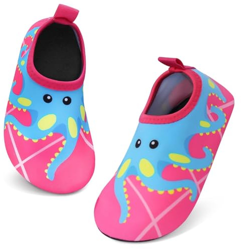 Escarpines Niño Niña Zapatillas de Agua Playa, Secado Rápido Calcetines Piscina Niño Agua Zapatos Escarpines para Bebe, Calzado Descalzo de Surf Buceo Natación