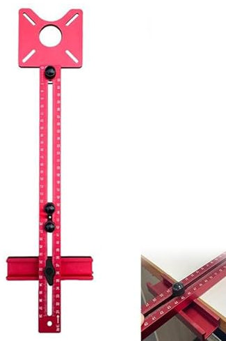 Soporte de ranura de fresado 3 en 1 para fresadoras, placa universal de aluminio para carpintería, guía de perforación para instalación de armario