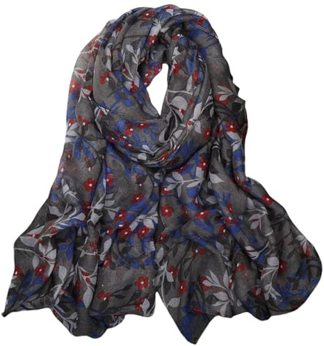FAIRYGATE Women's Scarves & Wraps Polyester Womens Lightweight Shawls Ladies Floral Print Scarf Long Scarfs Fashion Shawl Wrap UK Suitable for Any Special Occasion 19234