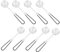 8 Pieces Stainless Steel Spider Strainer Spoon, Small Wire Skimmer Colander with Handle, Mini Mesh Skimmer Spoon for Hot Pot, Tortellini and Meatball