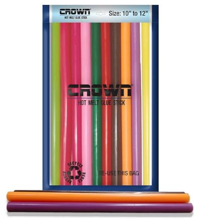 Lot de 40 bâtons de colle chaude, Ø 11 mm, couleur brillante, 18,9 cm x 11 mm, cartouches de colle chaude polyvalentes, pour projets d'artisanat, bricolage, réparations, décorations avec Kajal