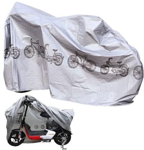 Funda protectora para bicicleta, funda impermeable y duradera, 210 x 100 cm, para bicicleta de montaña, motocicleta y coche eléctrico, protección contra el polvo y los rayos UV
