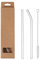 1 Set Pailles en Verre Réutilisables, Paille Courbée et Droite Avec Brosses de Nettoyage pour Jus, 20cm de Longueur Pailles en Verre Réutilisables, pour Pailles à Cocktail (A)