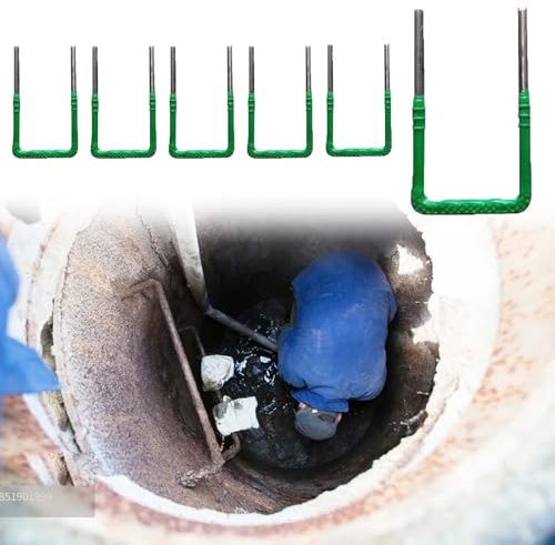 2 4 6 8 10 Rung Window Well Ladder, Wall Mounted Climbing Ladder/Basement Egress Ladders - Adjustable Spacing, Heavy Duty Steel Step Bracket for Home Garage Deck(6 pcs,15x20x1.2cm(5.9x7.9x4/9in))