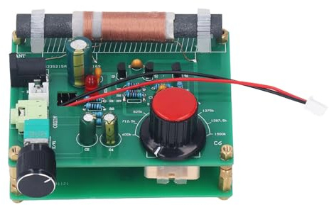 AM Radio Transmitter Board Compact Portable Amplitude Modulation Sändare med 3,5 mm hörlursuttag för radiotestljudexperiment och DIY -sändningsstationer PCB Mässingsmaterial 5 12V
