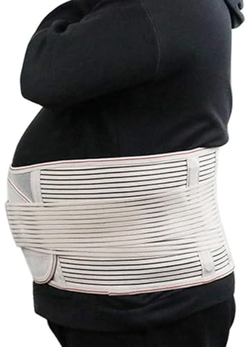 Grandes Tailles 4XL 5XL Ceinture Lombaire Soutien Lombaire pour Hommes Et Femmes Soulagement des Douleurs Lombaires Ceinture Amincissante Ajustable, Respirante Et Légère(White,4XL)