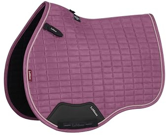LeMieux Suede GP Square - General Purpose Equestrian Saddle Pad - High Wither - Girth Protection - Mallow - Small/Medium