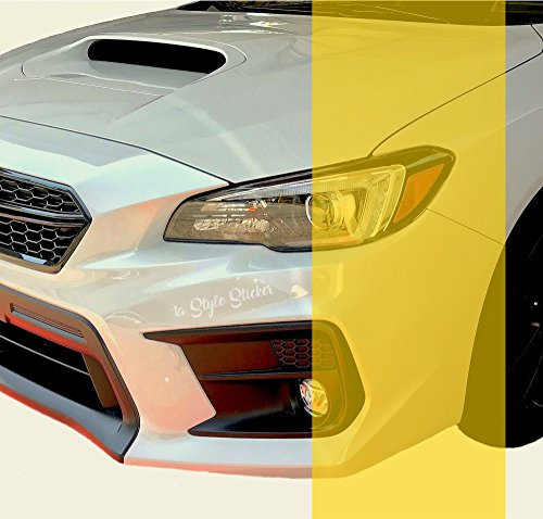 Scheinwerferfolie GELB 200cm x 30cm Gelbe Folie Wasser und UV-Beständige Folie für die Folierung der Nebelscheinwerfer