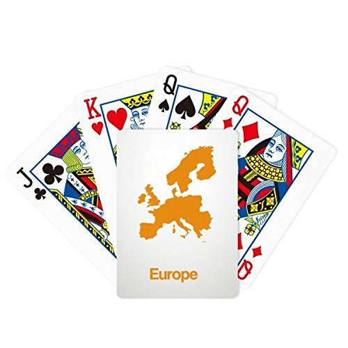 Gelbes Europa-Illustrationskarten-Muster, Pokerspiel, magische Karte, lustiges Brettspiel