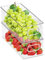 WANGZAIZAI Juego de 2 cajas de plástico para frigorífico, caja de almacenamiento de alimentos para cocina y despensa, transparente (25,5 x 10 x 7,5 cm)