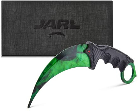 JARL Couteau CS:GO Entraînement & Collection - Répliques des Couteaux Counter-Strike avec Lame non Aiguisée en Acier Inoxydable - Cadeau pour les Fans de CS:GO avec Boîte Premium