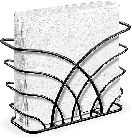 LEVIMETREE Napkin Holder for Table, Black Iron Upright Paper Dispenser
