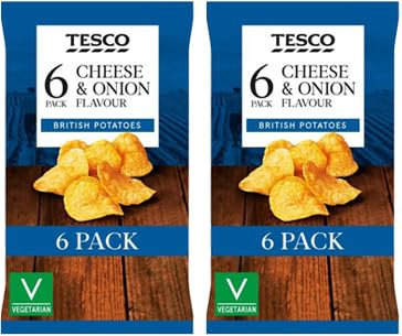 Cheese & Onion Flavour British Potato Crisps, 6 Pack (2 x 150g),Our family owned crisp specialists have been perfecting the nation’s favourite potato snack since 1956.