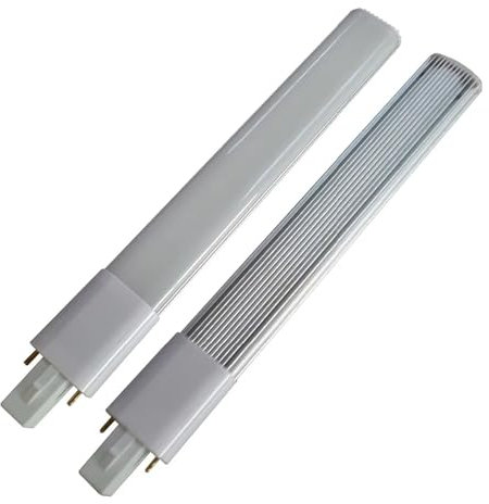 Lot de 2 ampoules LED G23 4 W, 6 W, 8 W, 2 broches, horizontales, en aluminium, sans ballast pour maison, garage, entrepôt(Warm White,8w)