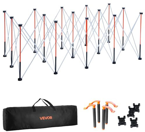 VEVOR Banco da Lavoro Pieghevole Portatile 2445 x 1255 mm Tavolo di Lavoro Pieghevole Senza Montaggio, Carico di 2724 kg con Borsa Portaoggetti, Piano del Tavolo Non Incluso, per Garage, Officina