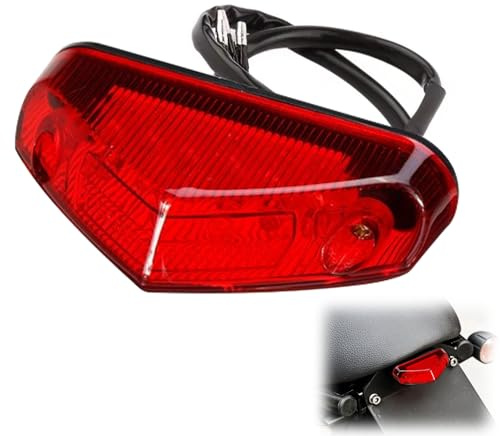 Seefey Feu Arriere Moto,12V Lumière de Freinage de Moto,pour Motos ATV Dirt Bike Scooter,Feu Arrière Rouge de Stop,Facile à Installer