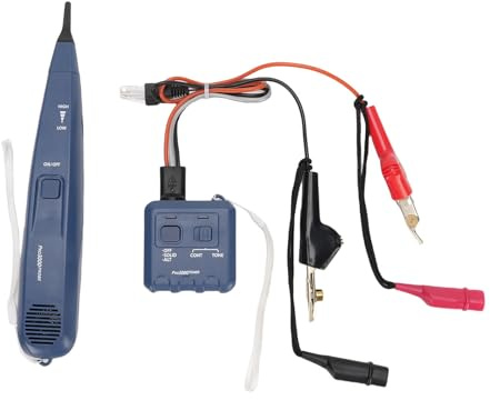 ViaGasaFamido Underground Cable Locator High Sensitivity Wire | Tracing Detector for Cable Maintenance Line Finding ABS Housing Portable Tool with LED Sound Alerts Earphones Carry Bag