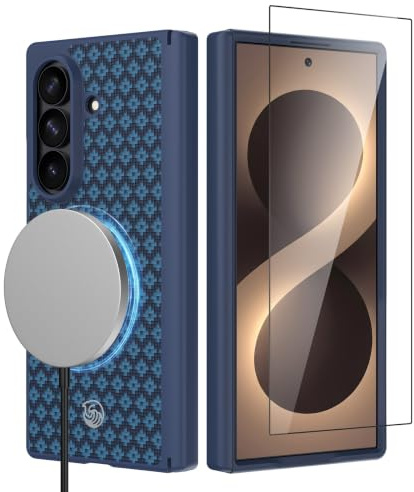BENKS Skal för Samsung Galaxy Z Fold 8 Ultra, Kompatibel med Magsafe | Fallskydd av Militärklass, Stötsäkert Skal i Kevlar-Aramidfiber och TPU, Gångjärnsskydd,Starka Magneter och Säkert Grepp