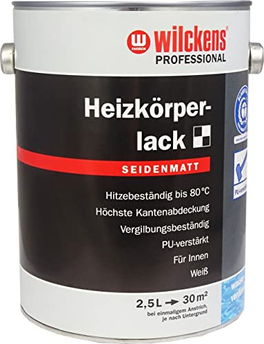 Wilckens Professional Heizkörperlack seidenmatt, 2,5 l, Weiß