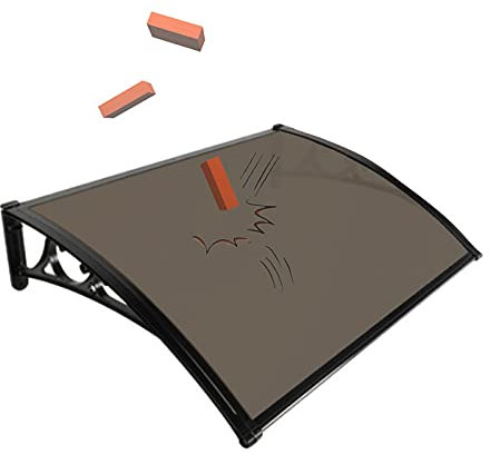 LIANGJUN Auvent De Porte Entrée Marquise, Aérien Polycarbonate Toiture Auvents, Pluie Neige Protection Balcon Couvrir pour Extérieur Paroi Latérale La Fenêtre, Format Personnalisé