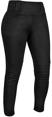 GREAT BIKERS GEAR Legging de moto pour femme, doublé, protecteur, avec armure CE amovible (jambes courtes), 5XL