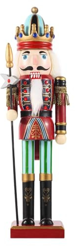 SurpriseSeptember Christmas Nutcracker Ornament,12 inch Traditional Painted Wooden Nutcracker Soldier Doll, Nutcracker Figures Holiday Party Tabletop Christmas Decorations(Pikeman)