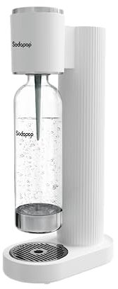 Sodapop Aireador de agua Cooper blanco, incluye 1 botella de PET, elegante y ahorra espacio, altura 44,9 cm