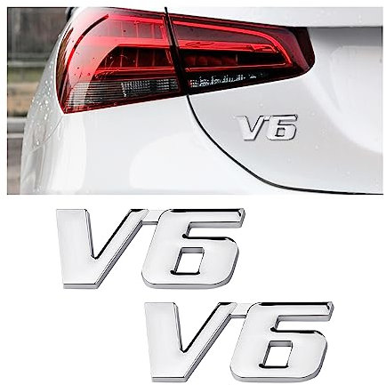 JNNJ 2 Stück 3D Emblem Abzeichen, Metall Motorrad Display Auto Aufkleber, Tuning Metall (V6)