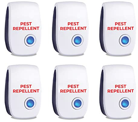 RUNADI Ensemble de 6 répulsifs à ultrasons pour Souris - Répulsif à ultrasons pour Souris - Répulsif électronique pour Souris - Répulsif pour moustiques - Répulsif électronique Contre Les parasites.