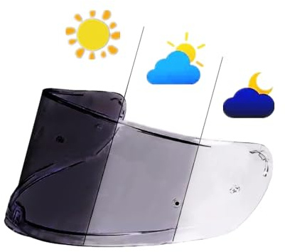 Viseras de Casco, Pantalla fotocromática for Casco Integral LS2 FF801 FF397, Visera Protectora Anti-UV, Accesorios de Repuesto Ca-SCO Moto