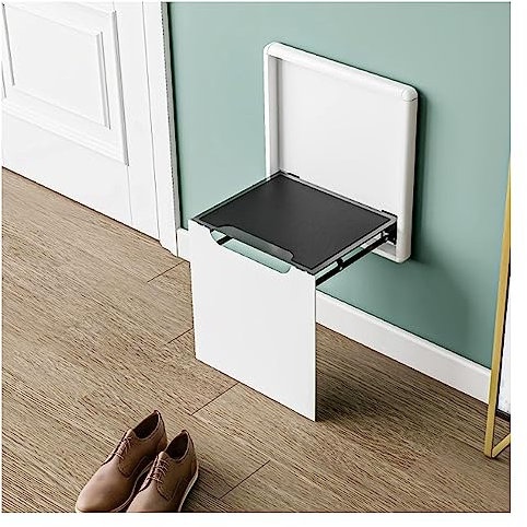 Asiento de ducha plegable montado en la pared para baño, taburete plegable para puerta, entrada, hogar, ahorro de espacio, asiento invisible para colgar en la pared