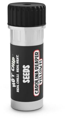 Carolina Reaper Yellow F1 Graines de piment extrêmement piquant (2 200 000 SHU) avec note fruitée, convient au balcon, avec certificat et taux de germination élevé