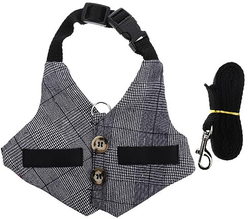 VICASKY Hasenweste Mit Leine Aus Hochwertigem Material Atmungsaktiv Und Pflegeleicht Verstellbare Gurte Für Kleine Haustiere Zum Spazierengehen Alltagsoutfit