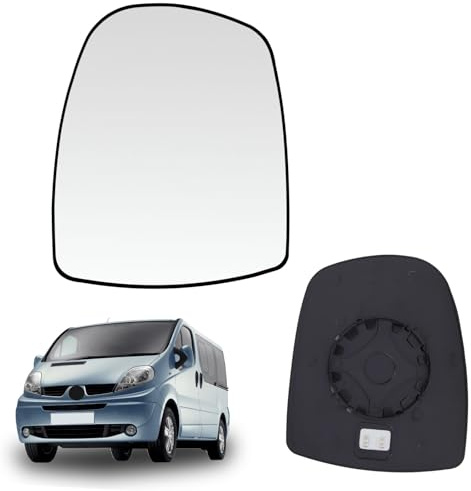 Mingke Cristal Espejo Retrovisor Izquierdo para Renault Trafic MK2 Opel Vivaro A Nissan Primastar 2001-2014 Retrovisor Exterior Calefactable Ajustable