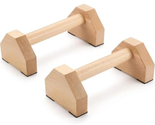 Mujiluxe push-up-handtag, kalistenisk utrustning, hängande handtag trä