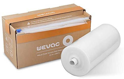 Wevac 28 x 4500cm Food Vacuum Seal Roll Keeper with Cutter, Ideal Vacuum Sealer Bags for Food Saver, BPA Free, Commercial Grade, Great for Storage, Meal prep and Sous Vide