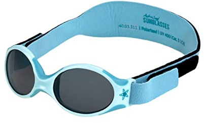 ActiveSol Gafas de sol para bebé Explorer | niños y niñas | polarizadas, protección UV400, categoría de filtro 3 | Onesize 0-2 años | extra ligeras, Turquesa | Ballena & Defin