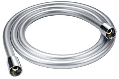 Duschschlauch 1,6m- YEAUPE Brauseschlauch mit Verdrehschutz 160cm Standard 1/2 Anschluss,Flexibel & Knickfest, Trinkwassergeprüft & Druckgeprüft Silbrig, Silber