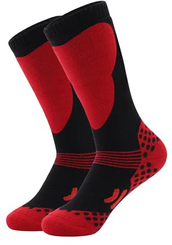 Petalum Kinder Kniestrümpfe Skisocken Mädchen Jungen Warm Baumwolle Wintersock Thermosocken Outdoor Socken Skating Wandern Winter