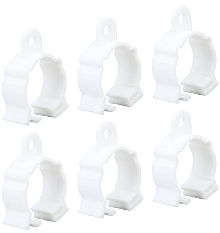 Clip de Fijación de Tubería de Agua, Color Blanco de Abrazadera de Manguera de Agua ABS para Granja (Redondo)