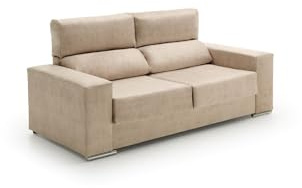 Velare | Sofa Reclinable Alice | Desenfundable | Transpirable | Tela Antimanchas | 2 Plazas | Beige
